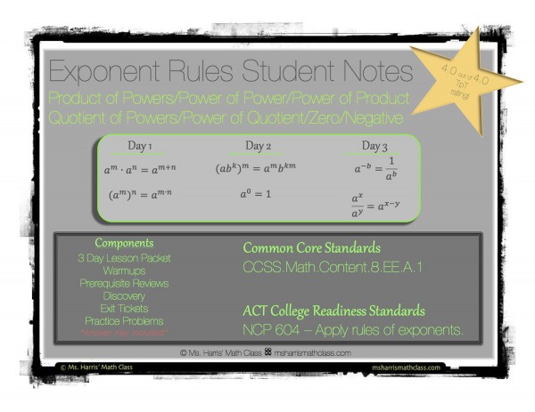exponent notes
