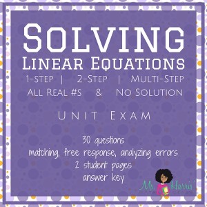 Solving Linear Equations: Unit Test