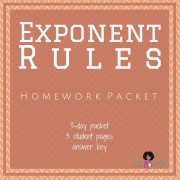 Exponent Rules | Homework Packet