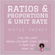 Ratios, Proportions & Unit Rate | Notes